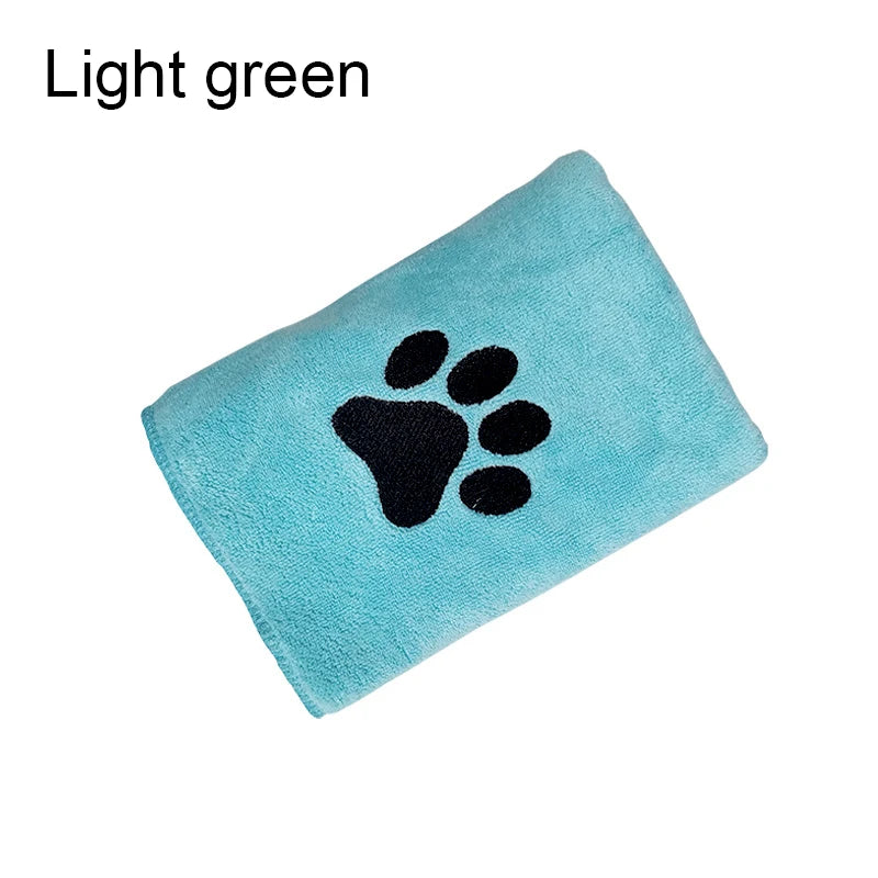 Tiny Pup Den Embroidered Microfiber Dog Bath Towel – Super Soft Absorbent Grooming Drying Towel for Small Dogs & Cats