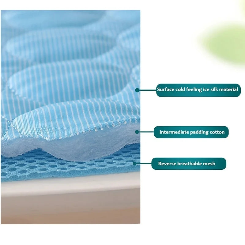 Pet Cooling Mat – Summer Ice Bed for Dogs & Cats, Extra Large Durable Blanket
