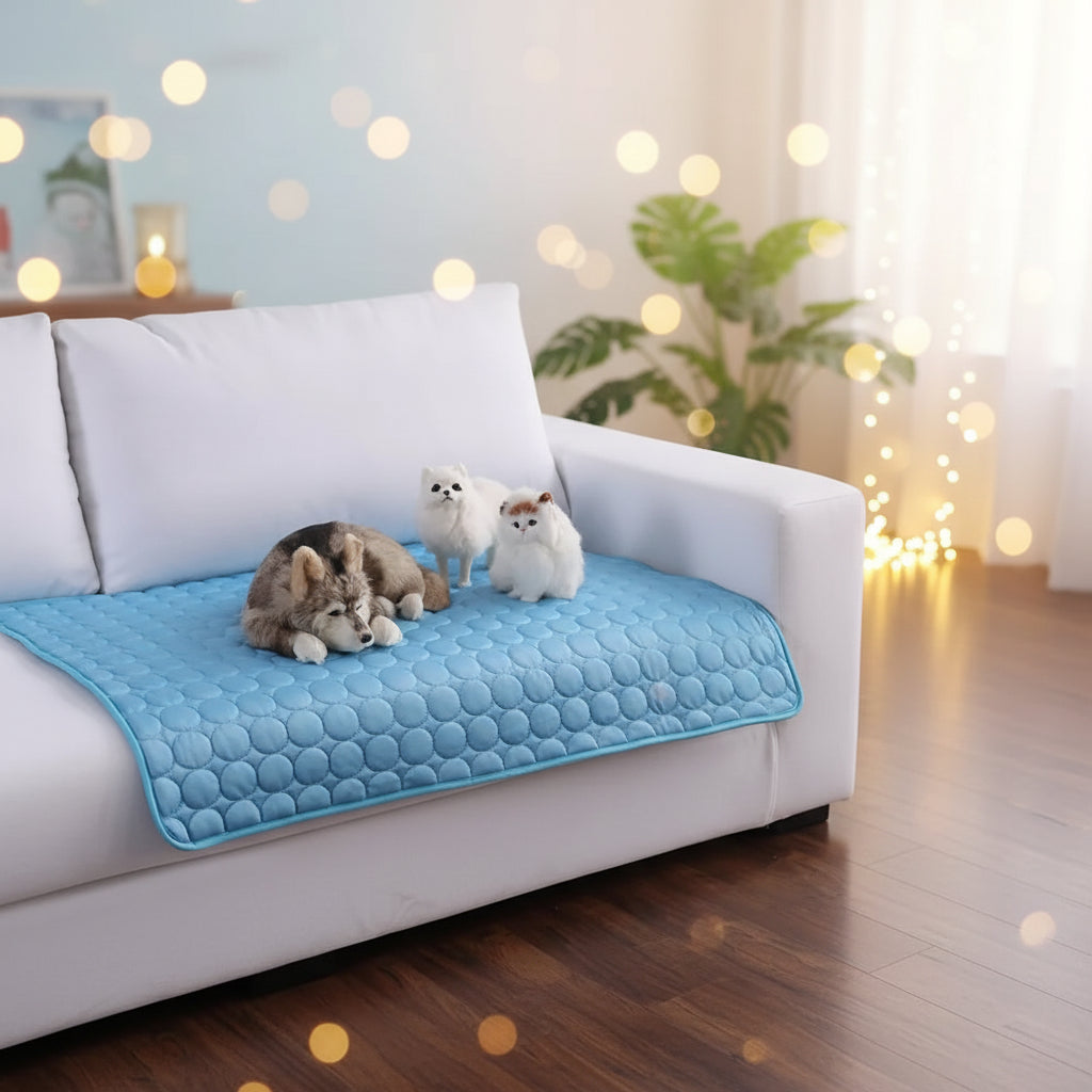 Pet Cooling Mat – Summer Ice Bed for Dogs & Cats, Extra Large Durable Blanket