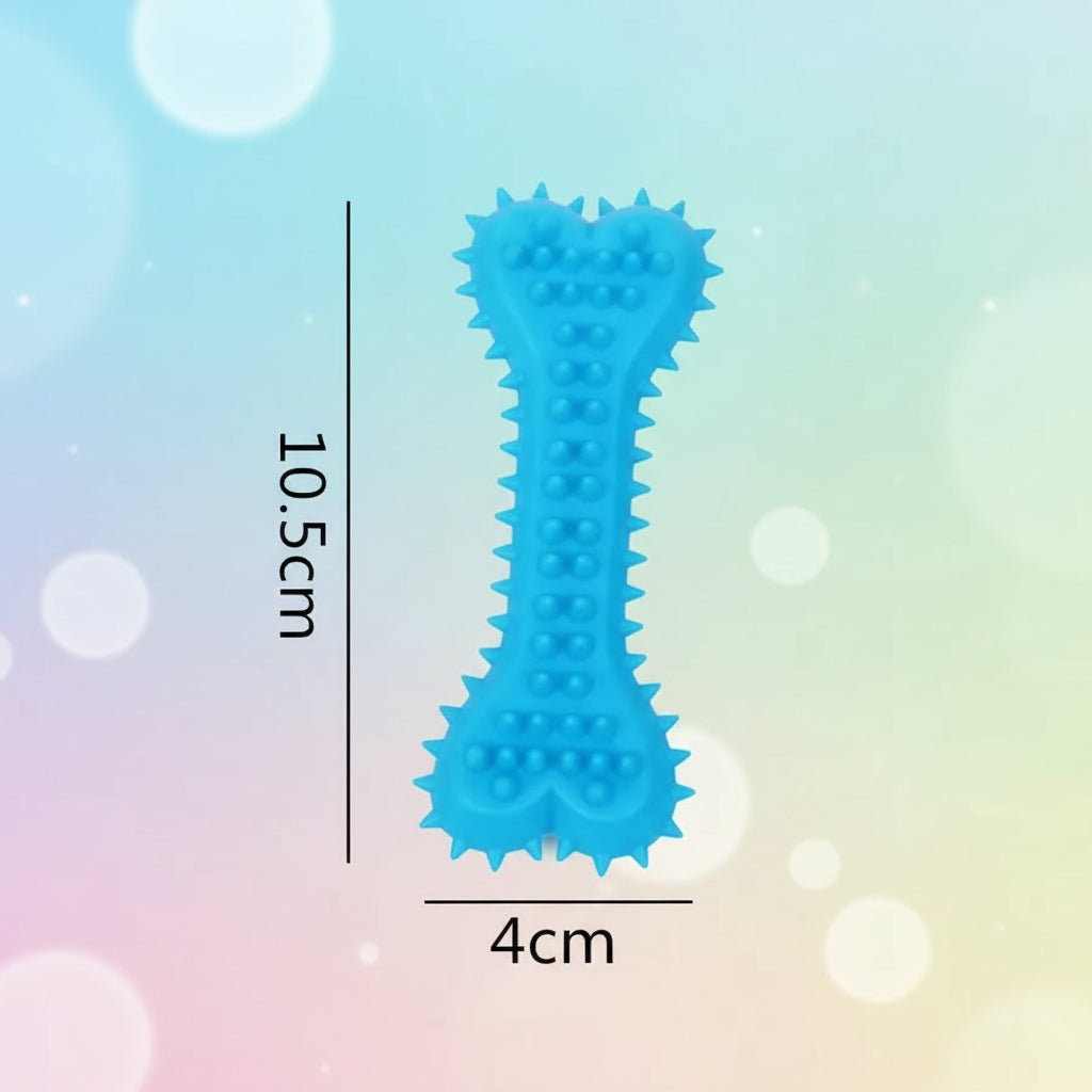 Dog Dental Chew Bone – Rubber Toothbrush Toy for Cleaning & Training