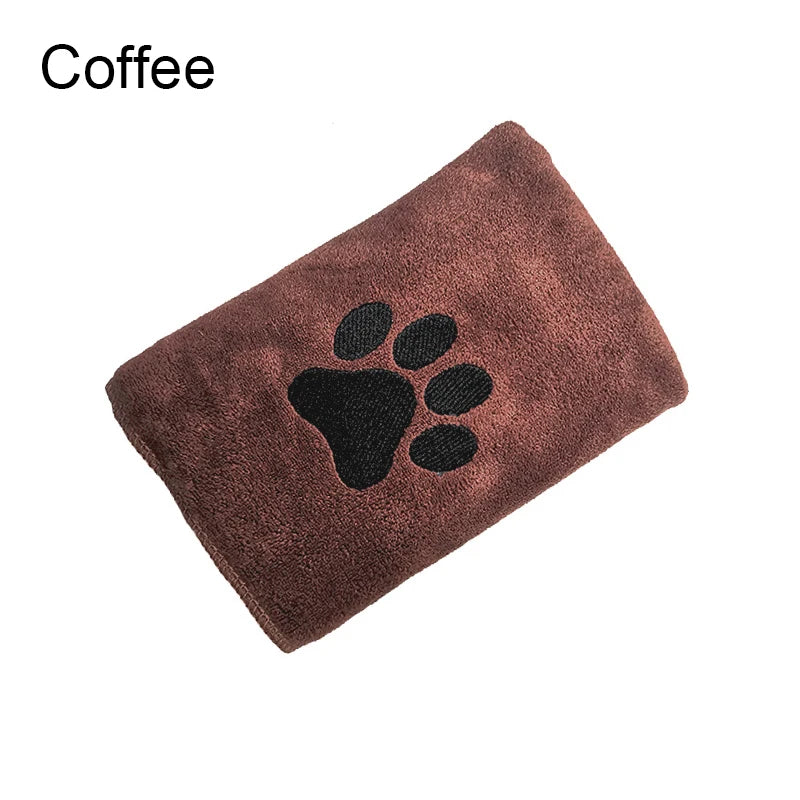 Tiny Pup Den Embroidered Microfiber Dog Bath Towel – Super Soft Absorbent Grooming Drying Towel for Small Dogs & Cats