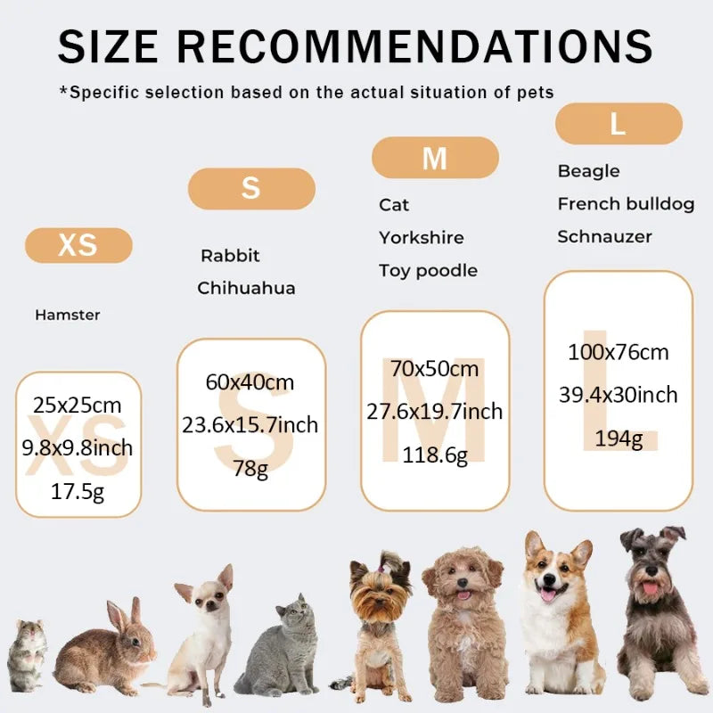 Fluffy Pet Blanket – Soft Warm Paw Print Mat for Dogs and Cats