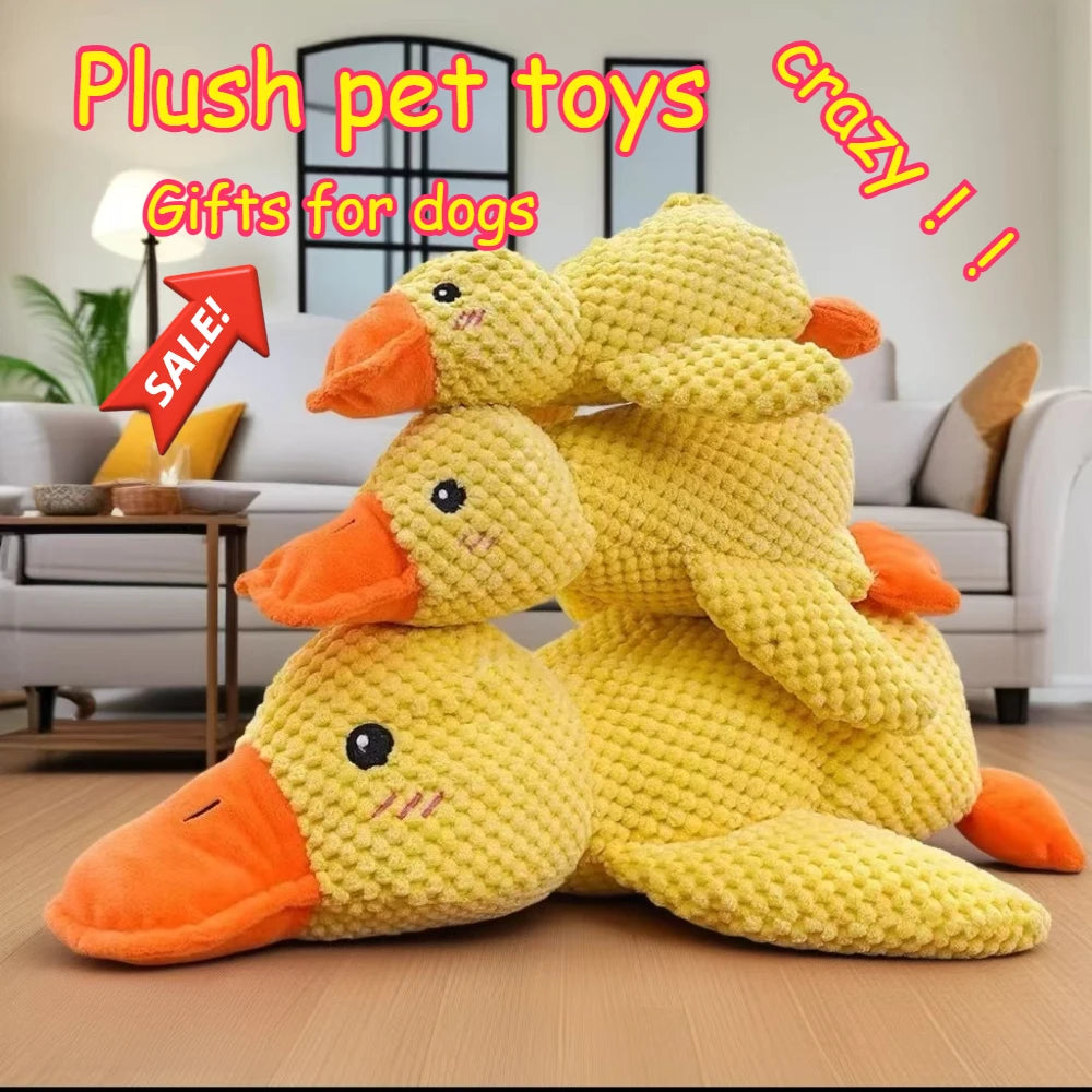 Dog Plush Toy – Squeaky Duck for Calming, Sleep Aid, & Play