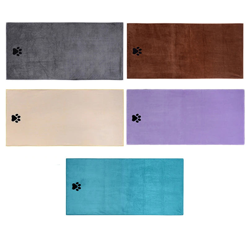 Tiny Pup Den Embroidered Microfiber Dog Bath Towel – Super Soft Absorbent Grooming Drying Towel for Small Dogs & Cats