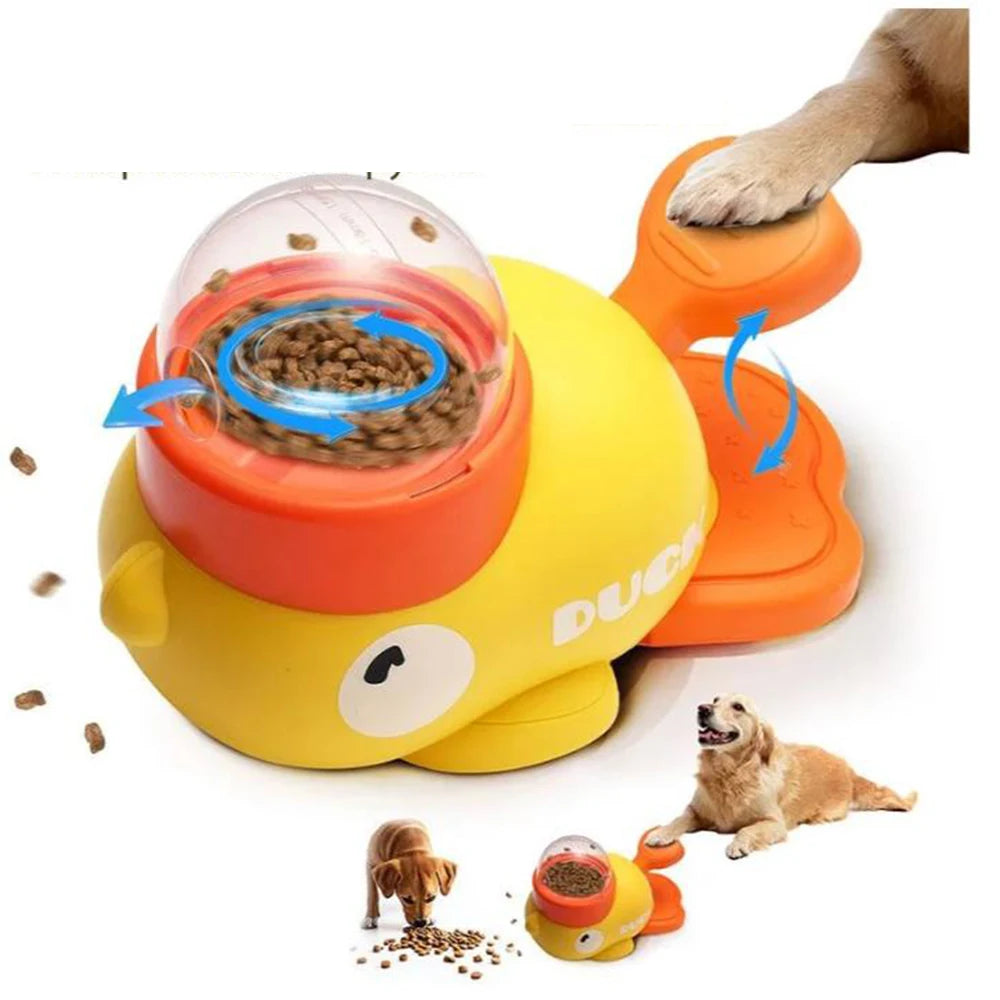 Interactive Duck Puzzle Feeder for Dogs – Anti-Slip Slow Feed Treat Toy