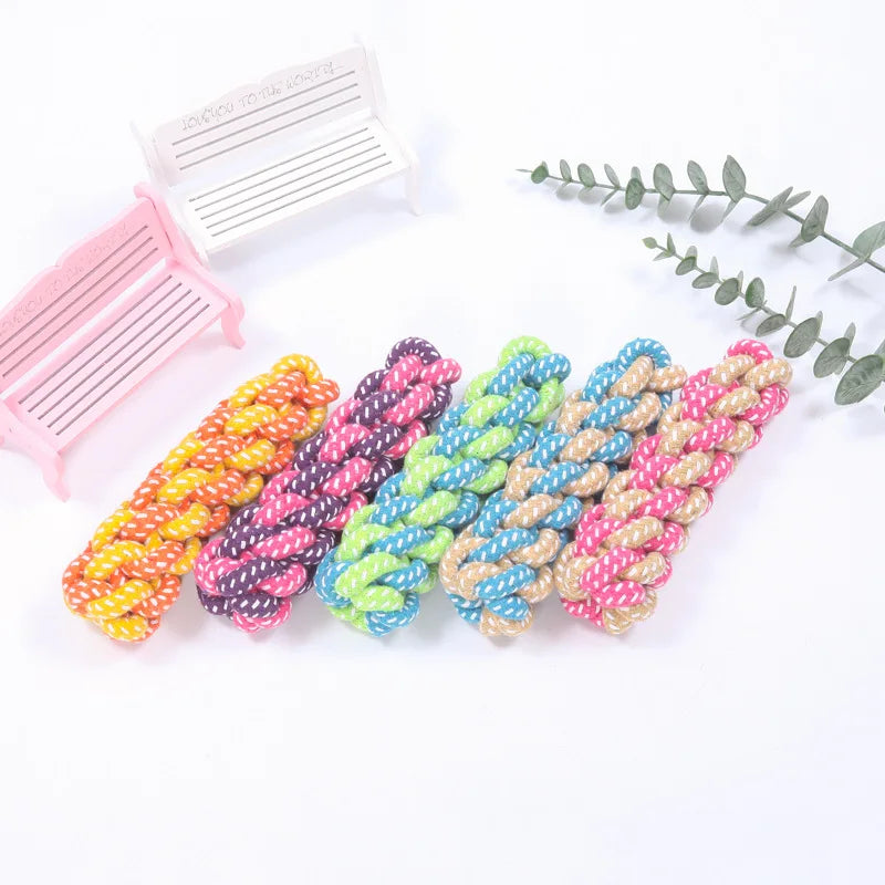 Mini Rope Chew Ball Toy – Durable Interactive Dog Toy for Small Dogs