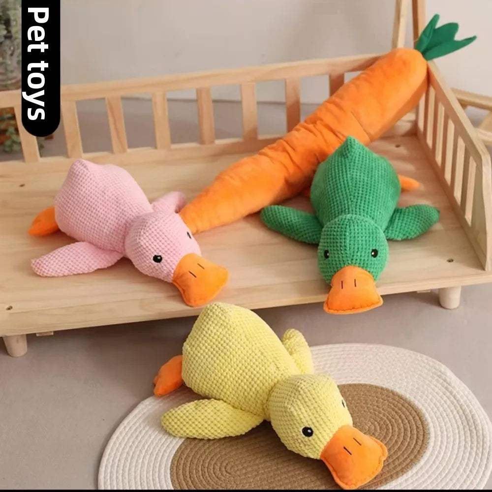 Dog Plush Toy – Squeaky Duck for Calming, Sleep Aid, & Play