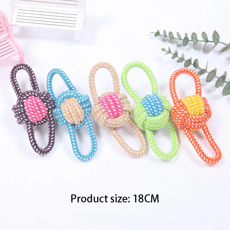 Mini Rope Chew Ball Toy – Durable Interactive Dog Toy for Small Dogs
