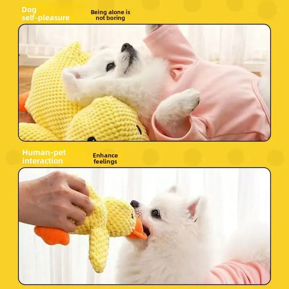 Dog Plush Toy – Squeaky Duck for Calming, Sleep Aid, & Play