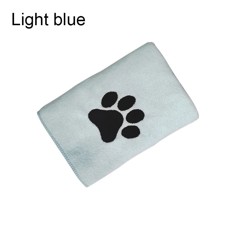 Tiny Pup Den Embroidered Microfiber Dog Bath Towel – Super Soft Absorbent Grooming Drying Towel for Small Dogs & Cats