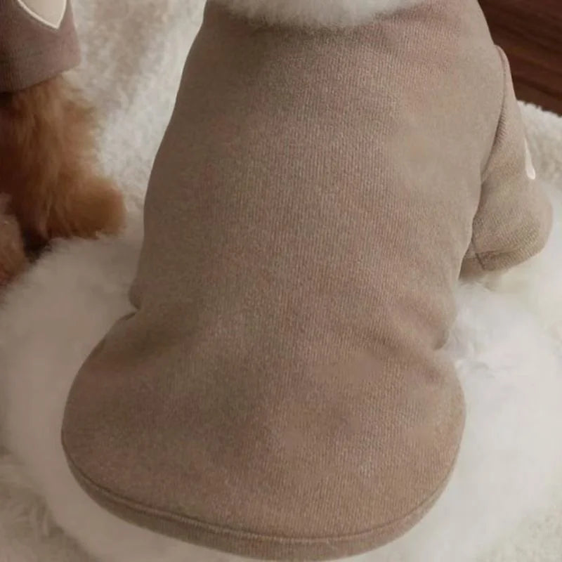 Warm Dog Hoodie for Small Dogs – Bear Design Sweater for Yorkies, Puppies & Cats