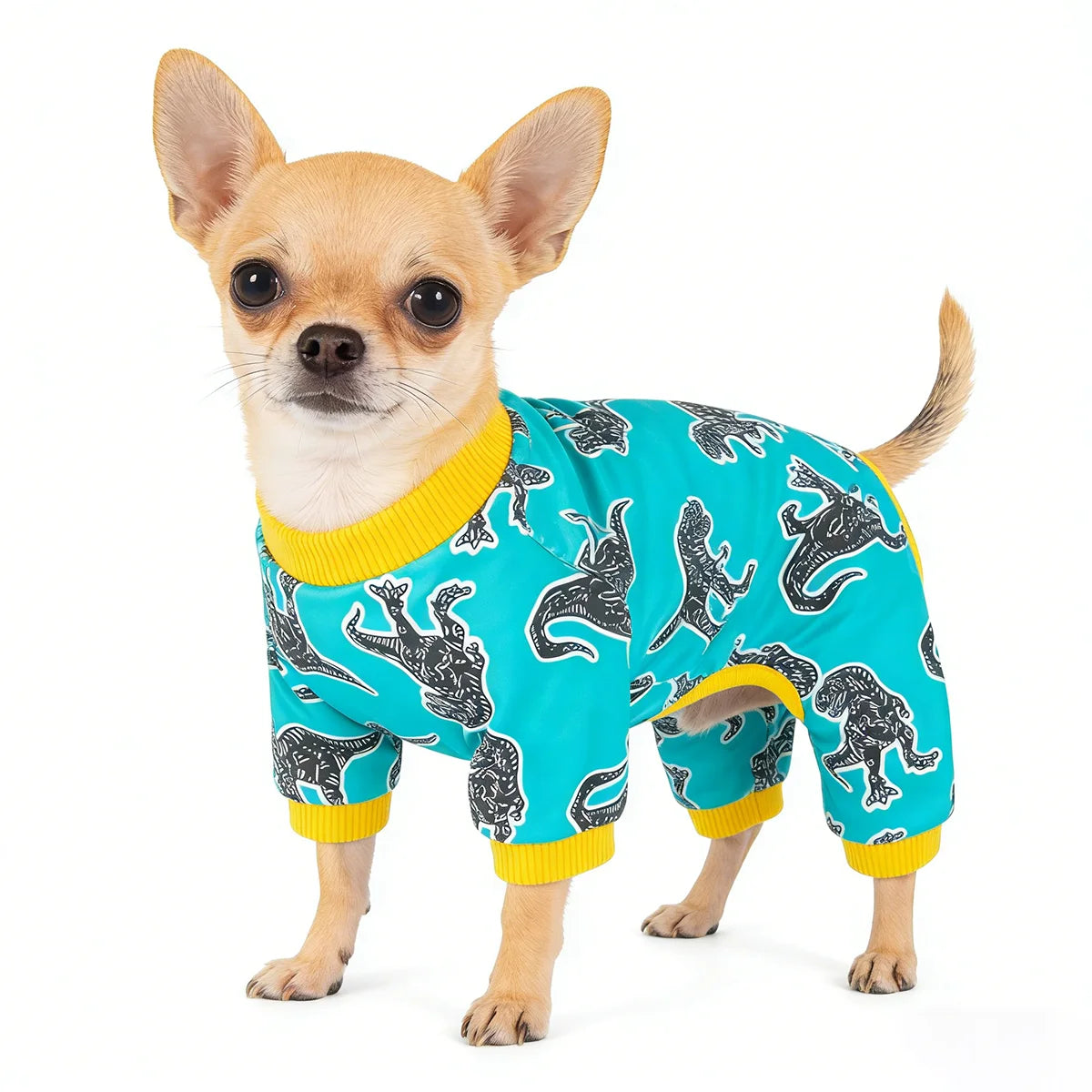 Tiny Pup Den Soft Stretch Dog Pajamas for Small Dogs – Lightweight Summer Puppy PJs Onesie for Chihuahua & Yorkie