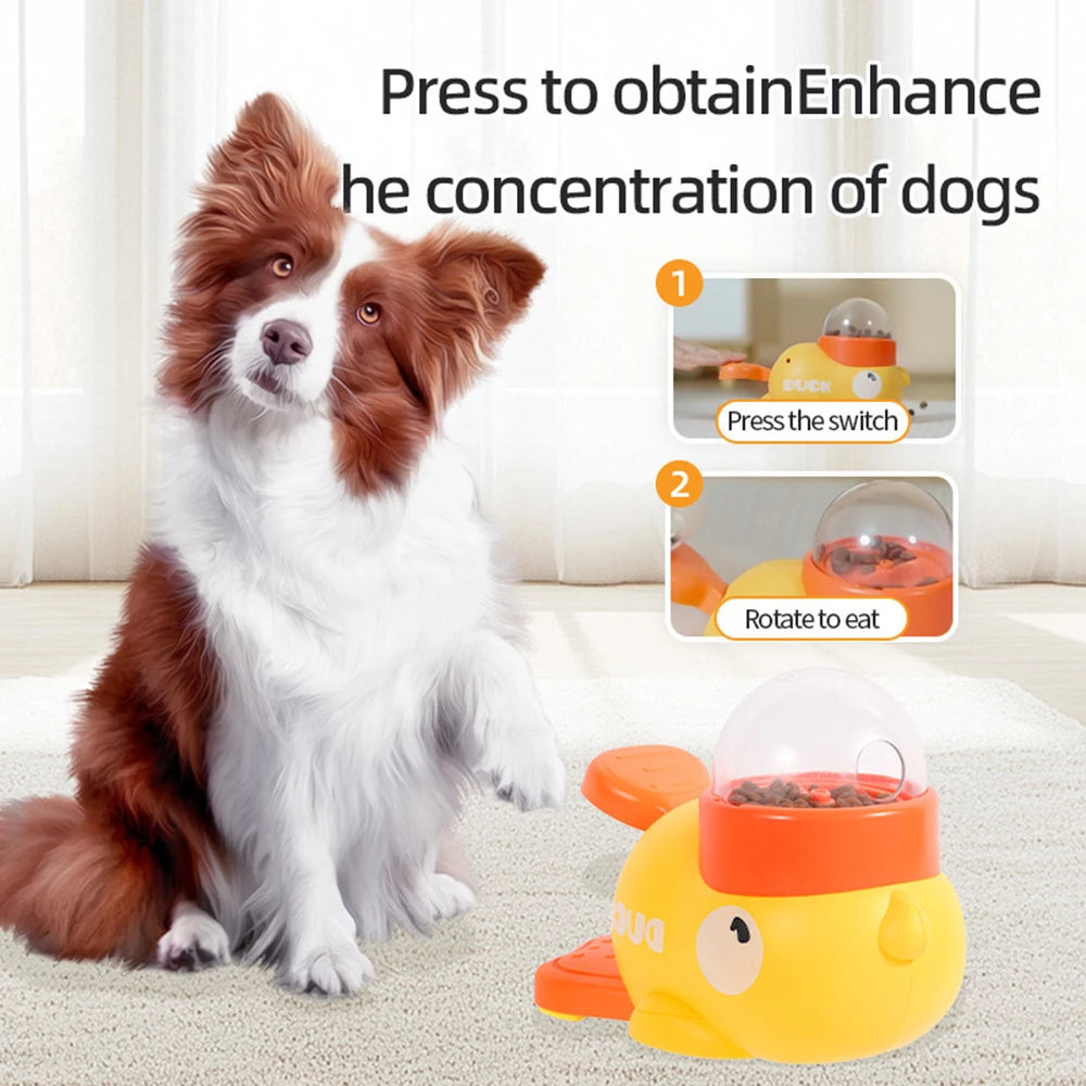 Interactive Duck Puzzle Feeder for Dogs – Anti-Slip Slow Feed Treat Toy