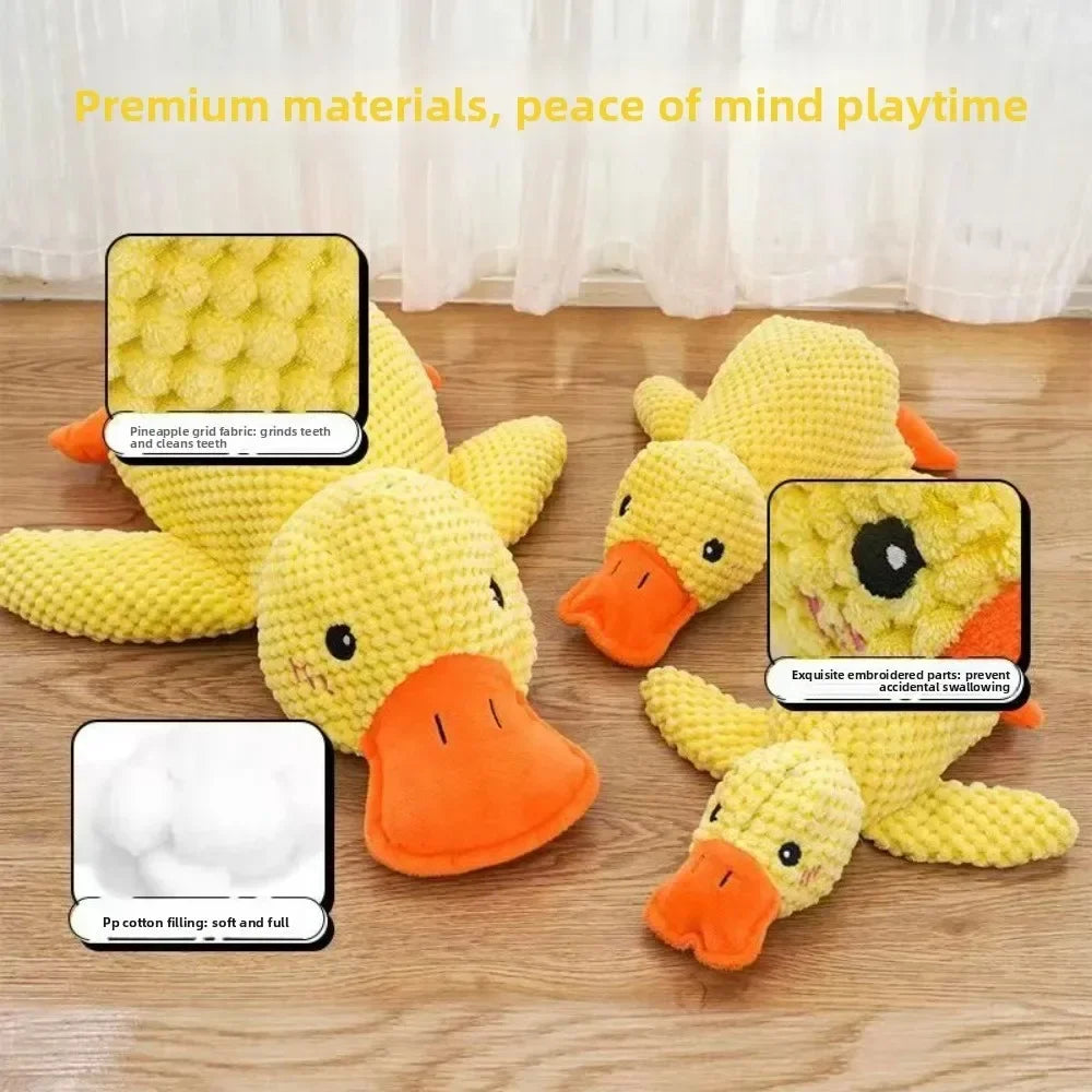 Dog Plush Toy – Squeaky Duck for Calming, Sleep Aid, & Play
