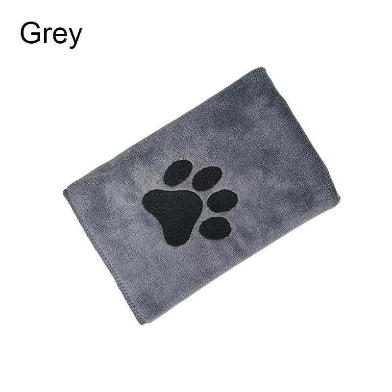 Tiny Pup Den Embroidered Microfiber Dog Bath Towel – Super Soft Absorbent Grooming Drying Towel for Small Dogs & Cats