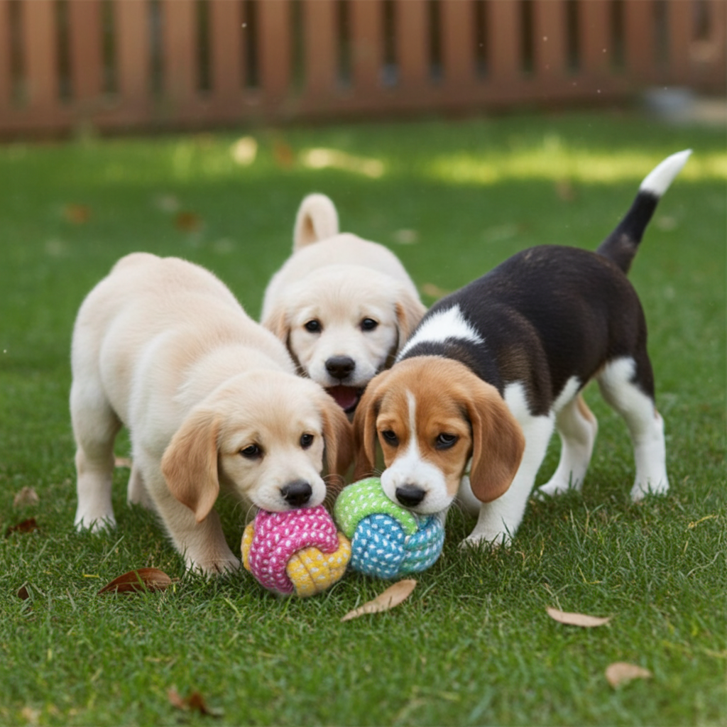 Mini Rope Chew Ball Toy – Durable Interactive Dog Toy for Small Dogs